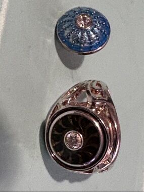 Sterling Silver KAMELEON  Brand Jewel Pop Ring. With 2 Jewel 💎 Pops